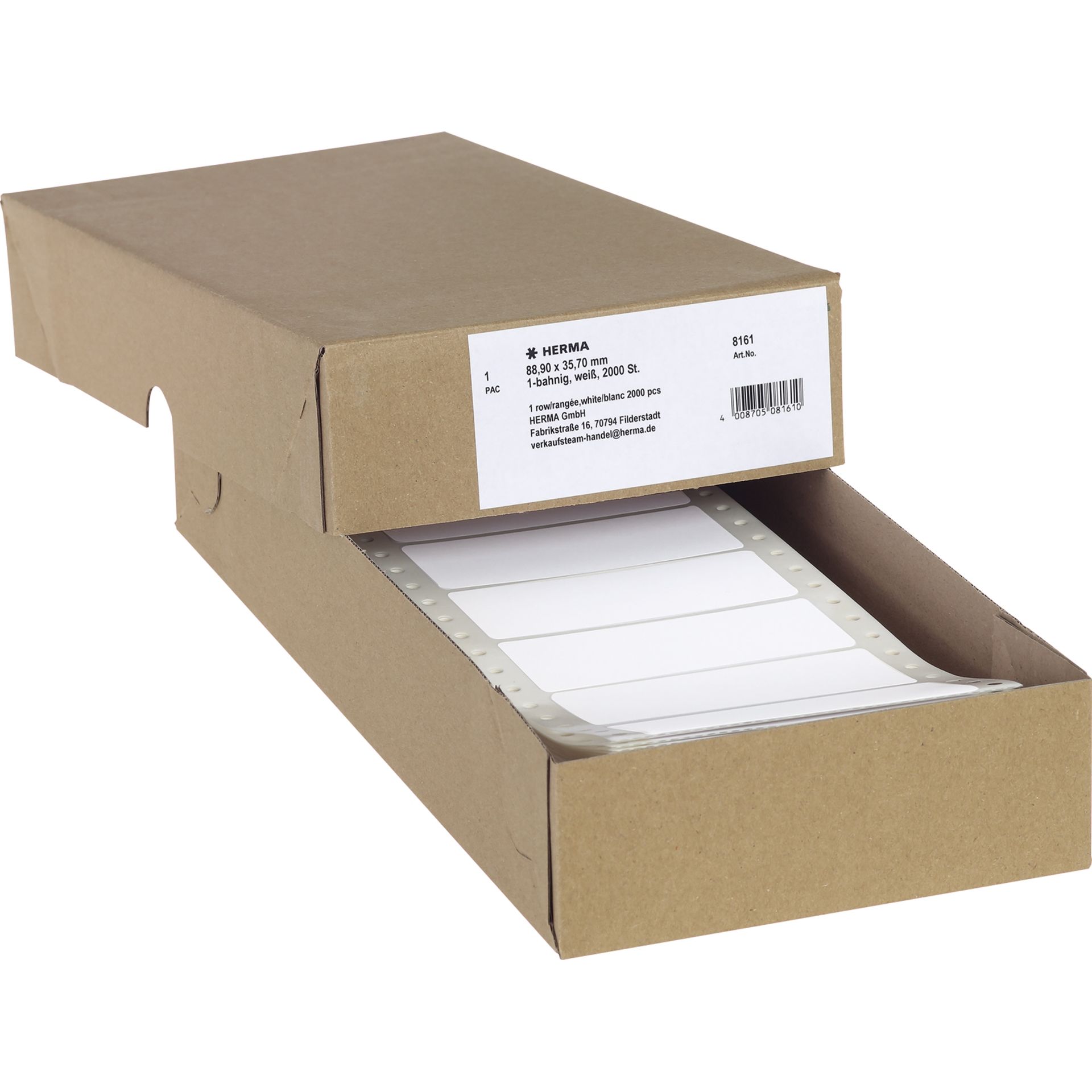 Endlosetikett 88,9x35,7mm weiß 2.000 St./Pack.