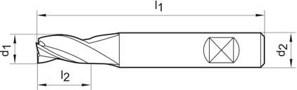 Bohrnutenfräser SL lang WN VHM FIRE 1,20mm GÜHRING