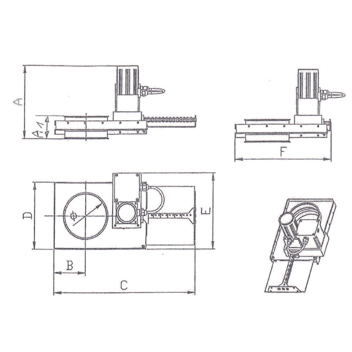 Elektrischer Absperrschieber Holzkraft Ø 140 mm