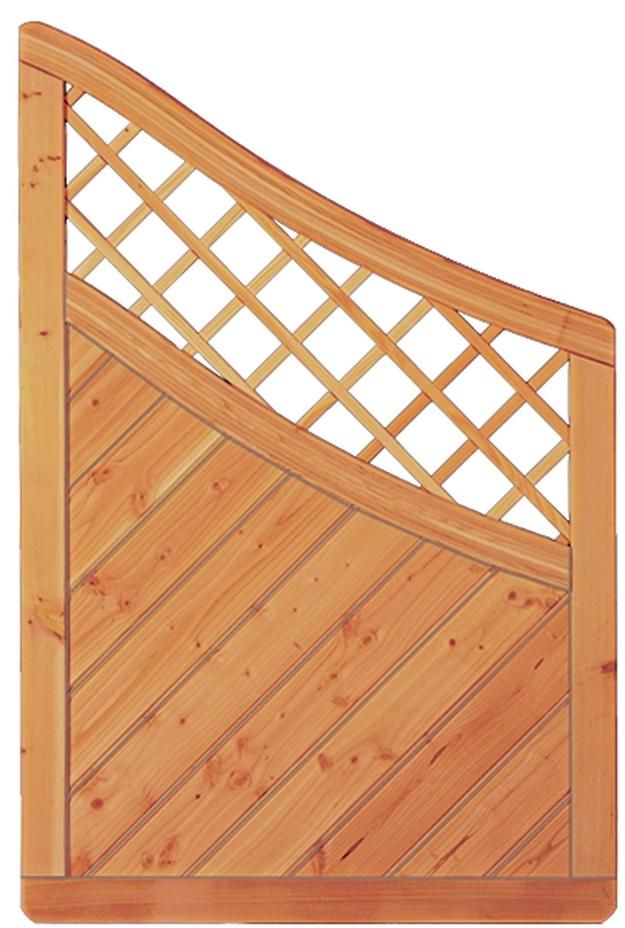 CLASSICO- Krone-Ranki Lärche/Douglasie AbschlußR. 40/68mm, 90x140/90cm, Profilbretter 16/118 mm