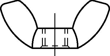 Flügelmuttern, Stahl Art. 220 amerik. Form, leichte Ausf. M 6 galv. verzinkt