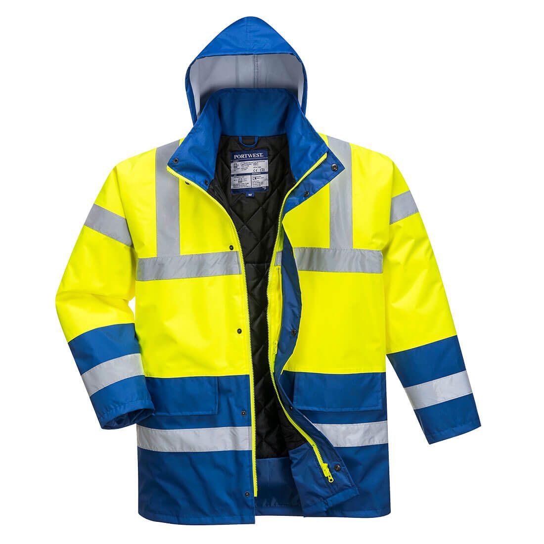 Portwest S466 Warnschutz-Winterjacke, Gelb/Blau, Gr. XL