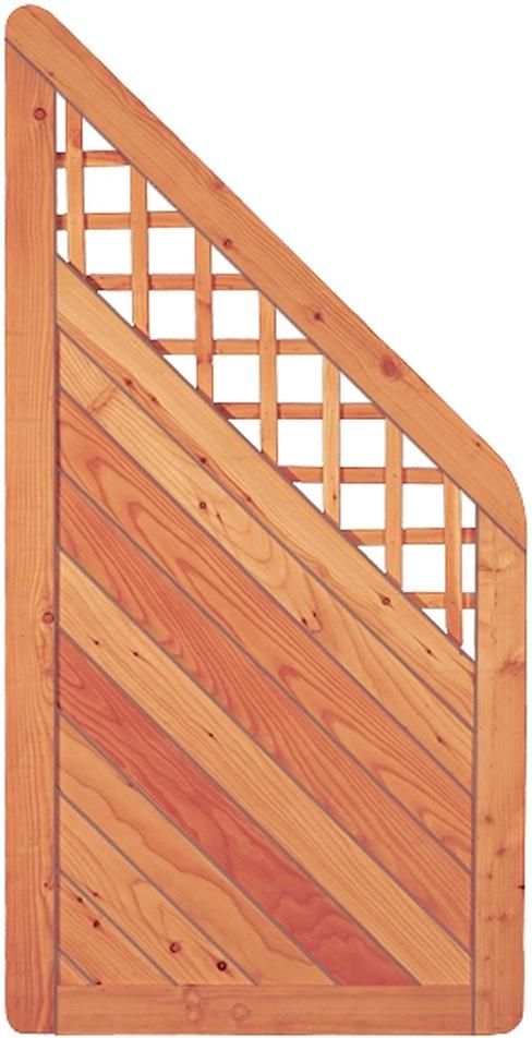 SKAGEN-Ranki Lärche 90 x 180/90 cm ECKE Rahmen 44/88 mm, Profilbretter 18/125 mm