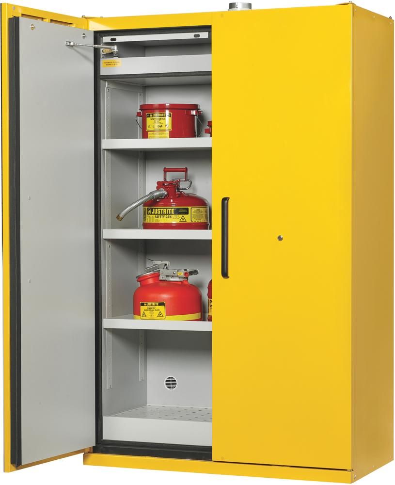 EN-Sicherheitsschrank 90-Minuten nach EN14470-13 Böden, Auffangwanne 2Türen B1200xT600xH2070mm
