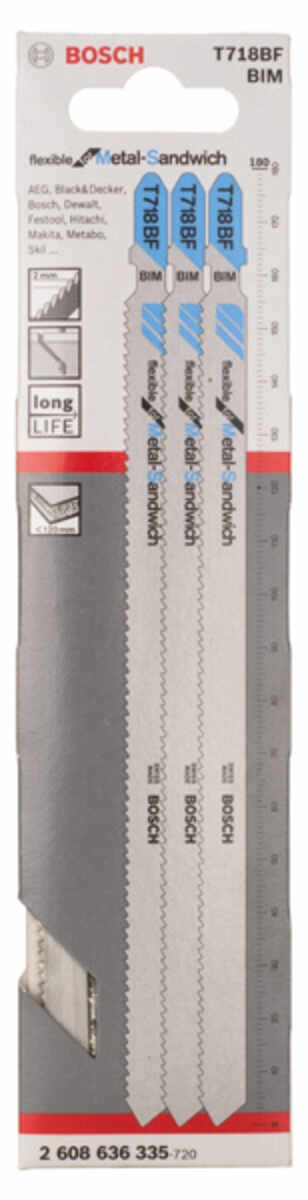 PRO Metal Sandwich T718BF Stichsägeblatt, 180 mm, 3-tlg.
