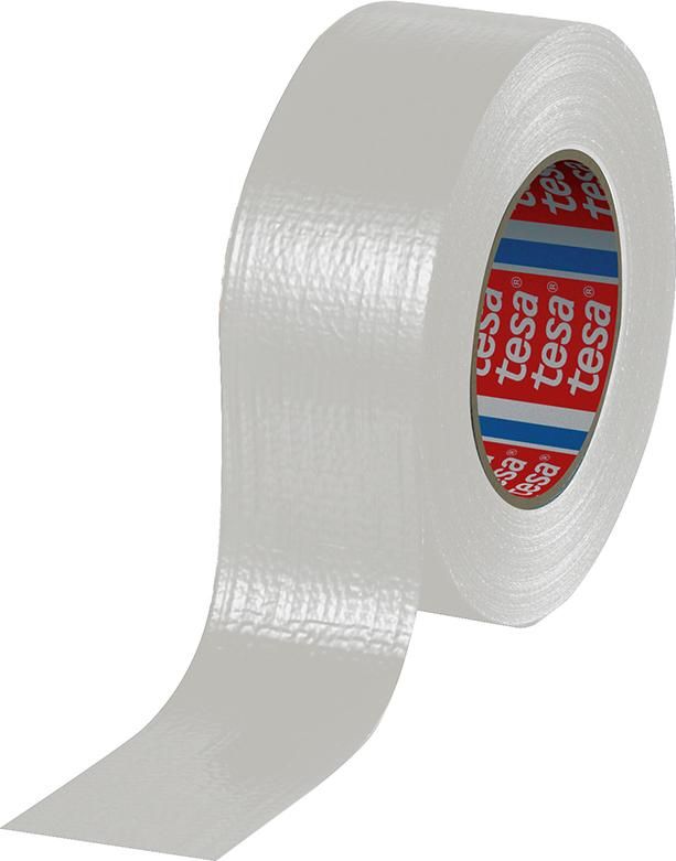 tesa 60462 Duct Tape 50m x 50mm, weiß mit recyceltem Träger