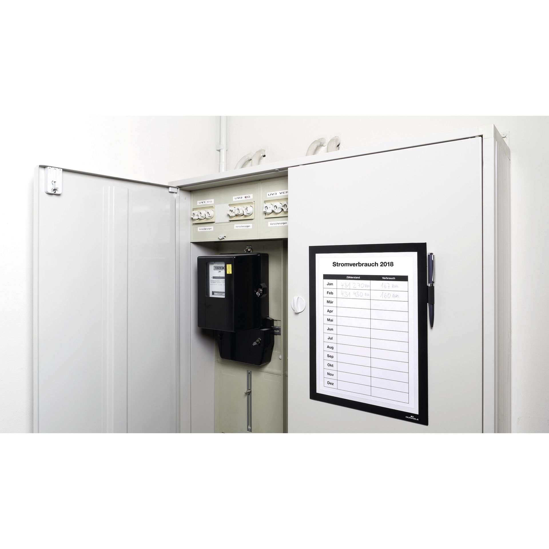 Informationsrahmen DIN A4 magnetisch schwarz