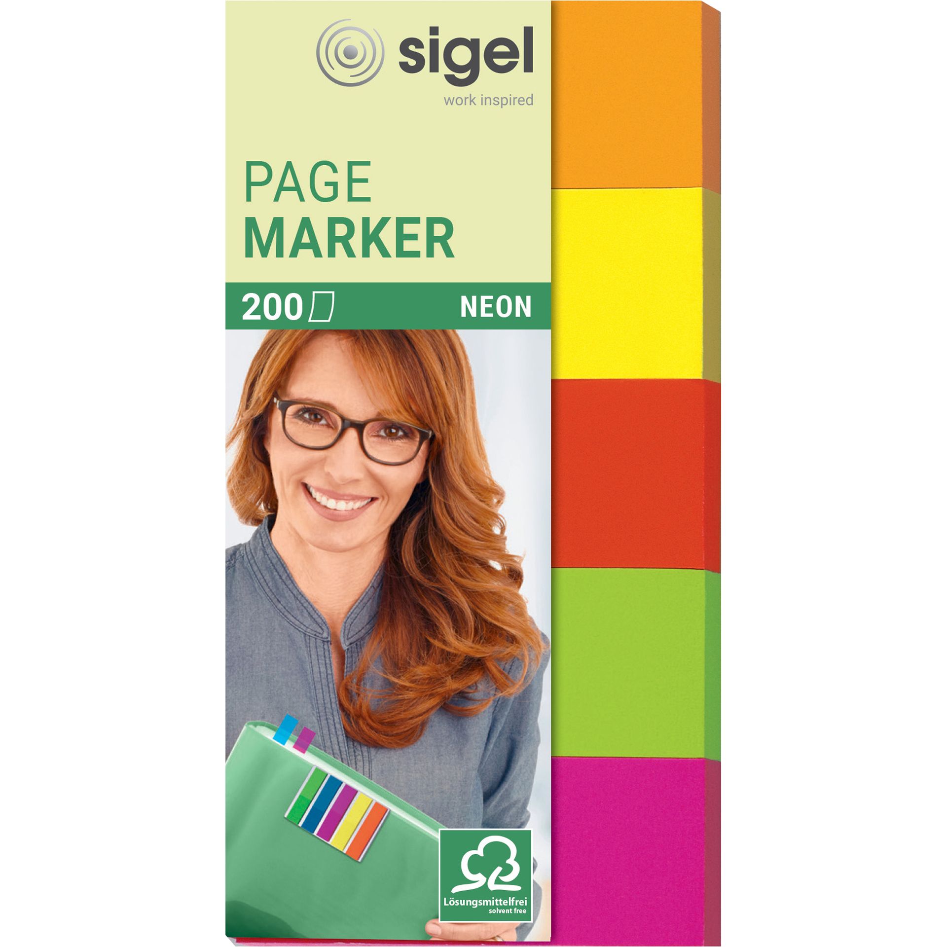 Haftmarker Neon 20x50mm farbig sortiert 5 St./Pack