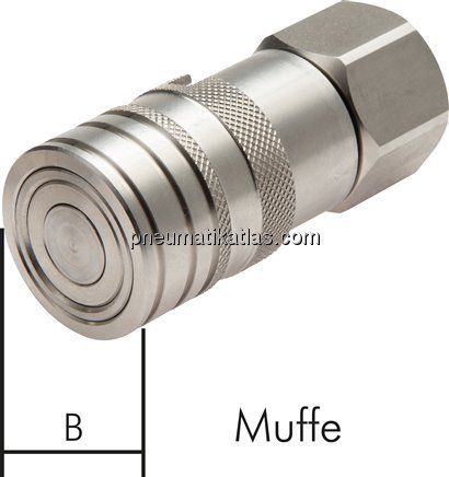 ES-Flat-Face-Kupplung ISO 16028, Muffe Baugr.1, G 1/4"