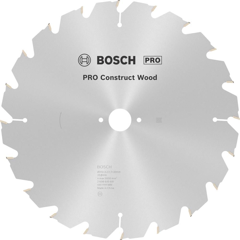 HM-Kreissägeblatt Nagelf.315x3,2/2,2x30 20Z HB BosVE à 1 Stück Construct Wood BOSCH