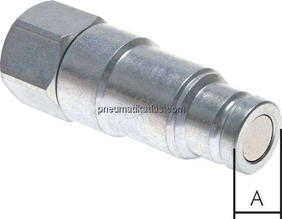 Flat-Face-Stecker mit Druckeleminator, G 1/4", Größe 1