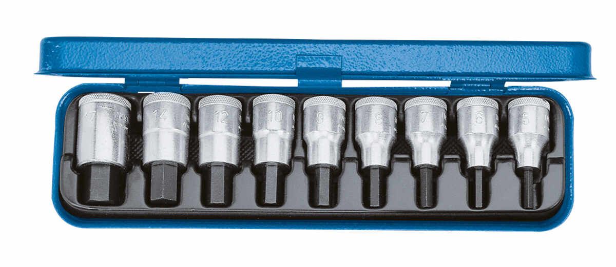IN 19 PM Schraubendreher-Satz 1/2" 9-teilig Innen-6-kant 5-17mm