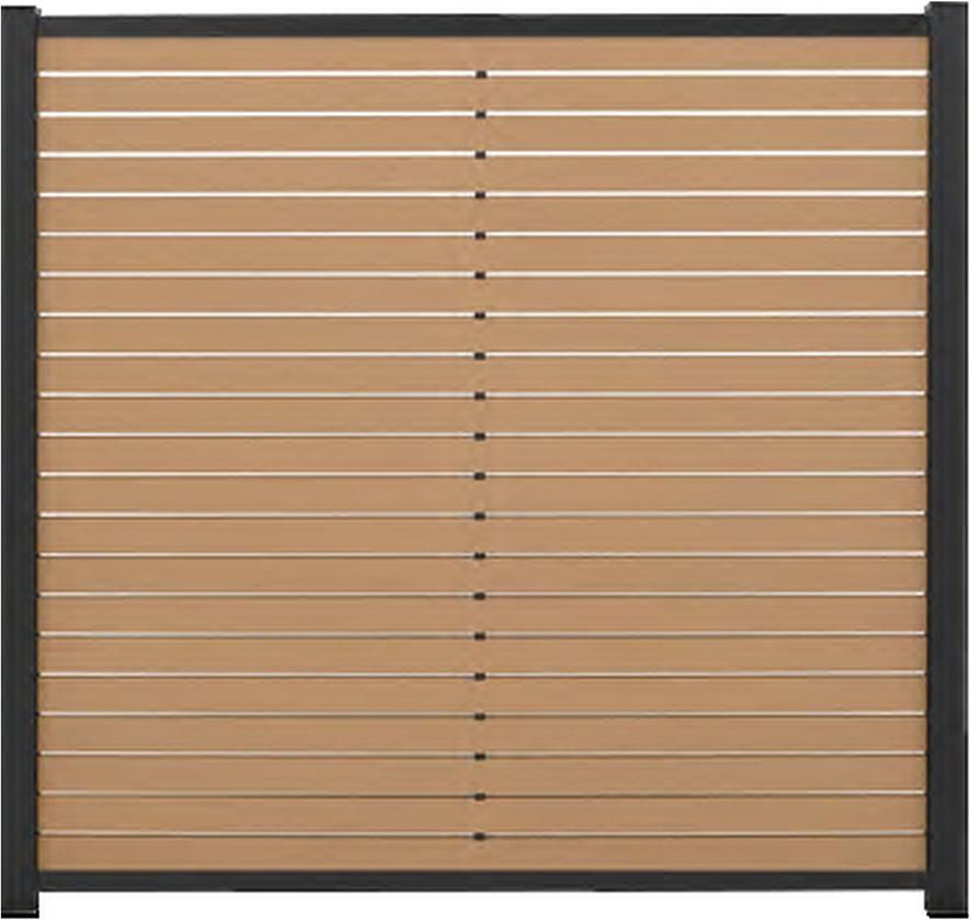 HANÖ-Serie KARAMEL 21 Lamellen BPC-Rhombus-Steckzaun 20 x 75/68 x 1793 mm
