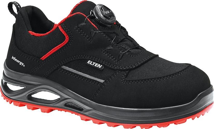 Damen Halbschuh HANNAH XXTL BOA black-redLow ESD S3, Gr. 35