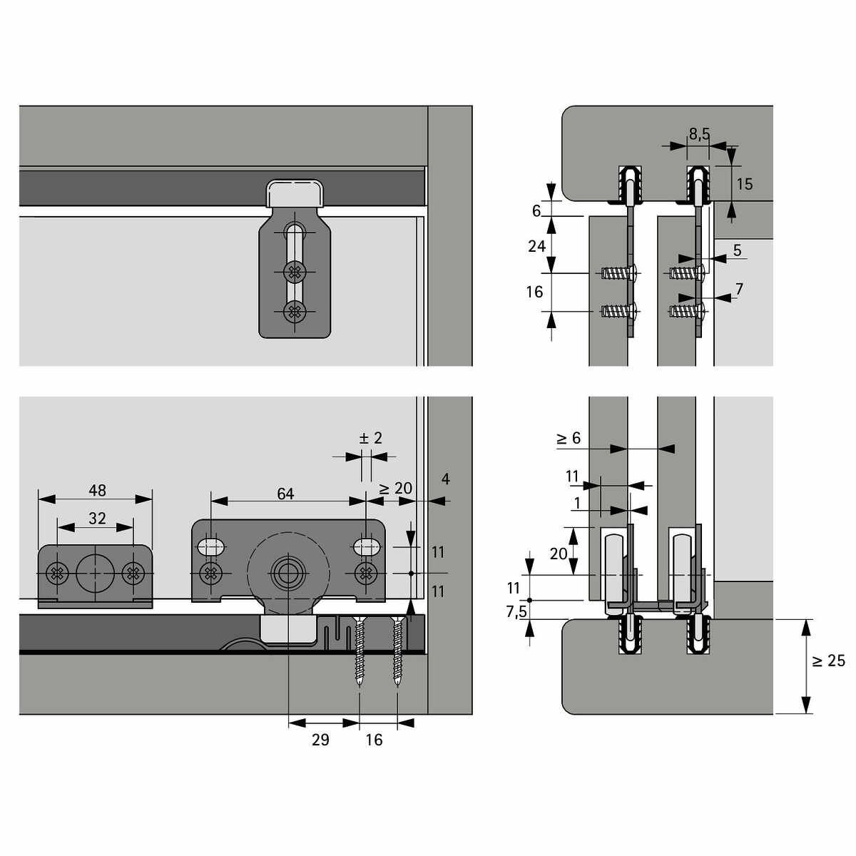 Führungsprofil STB56 Ev1