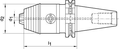 Kurzbohrfutter DIN69871 ADB R/L 0,5-13 SK40 WTE