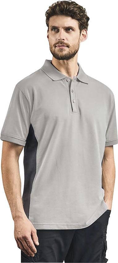 Contrast Polo-Shirt, new light/charcoal Gr. L Promodoro