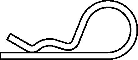 Federstecker, einfach (ähnlich DIN) Drahtdurchmesser 3 mm DIN 11024 3,5 galv. verzinkt