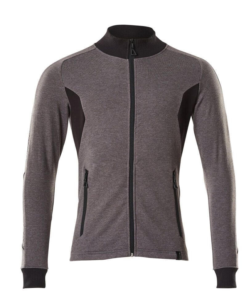 Sweatshirt mit Reißverschluss Dunkelanthrazit/Schwarz, 2XLONE