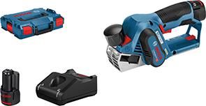 Akku-Hobel GHO 12V-20 Bosch 2x12,0 V 3,0Ah Ladegerät GAL1230 L-Boxx