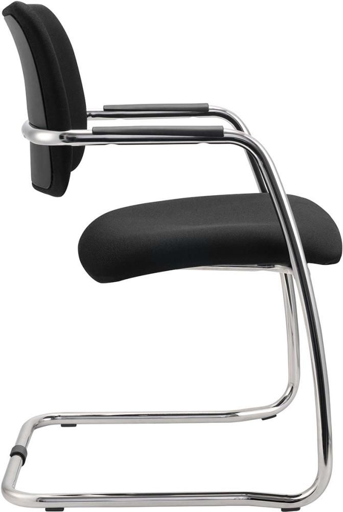 Besucherstuhl Freischwi. Schwarz ( 2 Stühle Set)