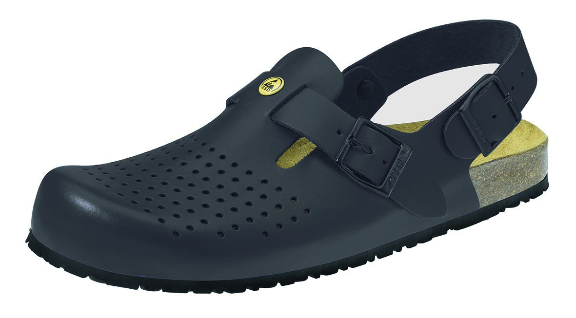 ESD-Berufsschuhe Nature Clog schwarz Gr. 45