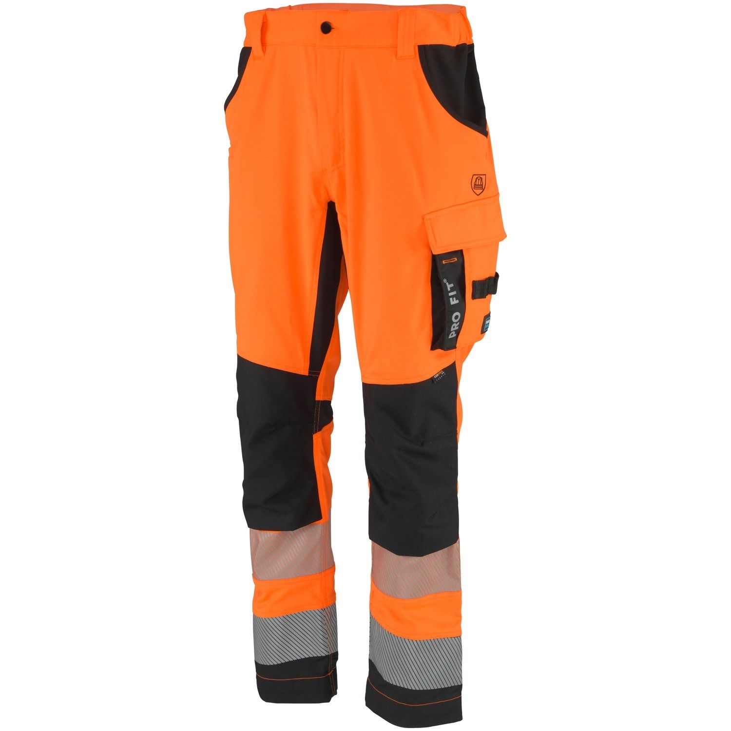 WARNSCHUTZHOSE STRETCH, BUNDHOSE EN 20471, neonorange, Gr. 52
