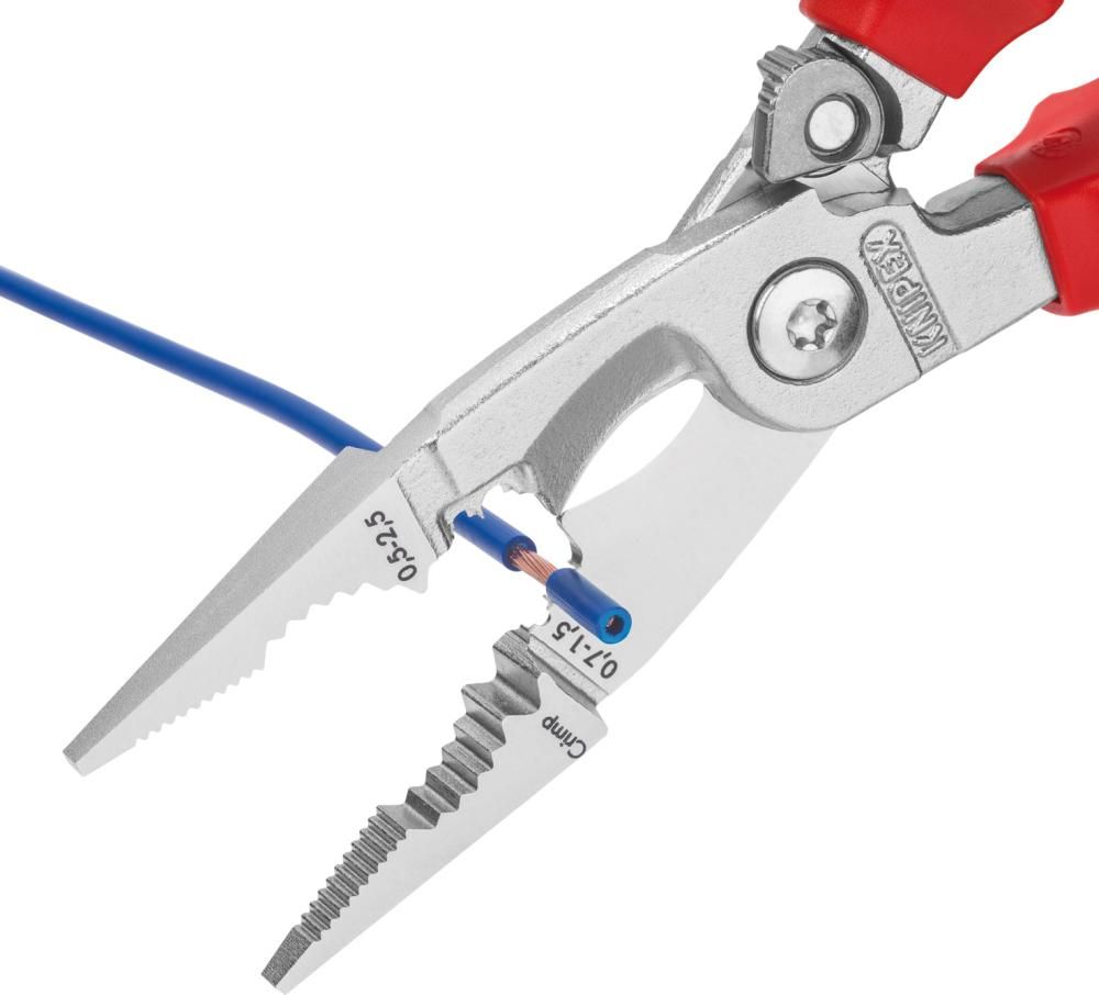 E.-Install.Zange VDE TT 200mm m.M.K.Griff Knipex