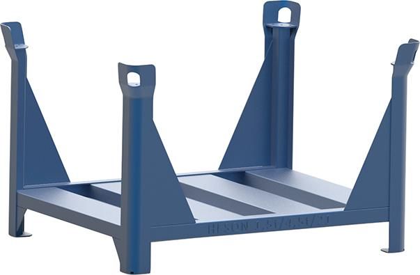 Lagergestell RAL5010 B1000xT800xH600 mm Nutzlast1,5t Auflast4,5t mit Eckpfosten