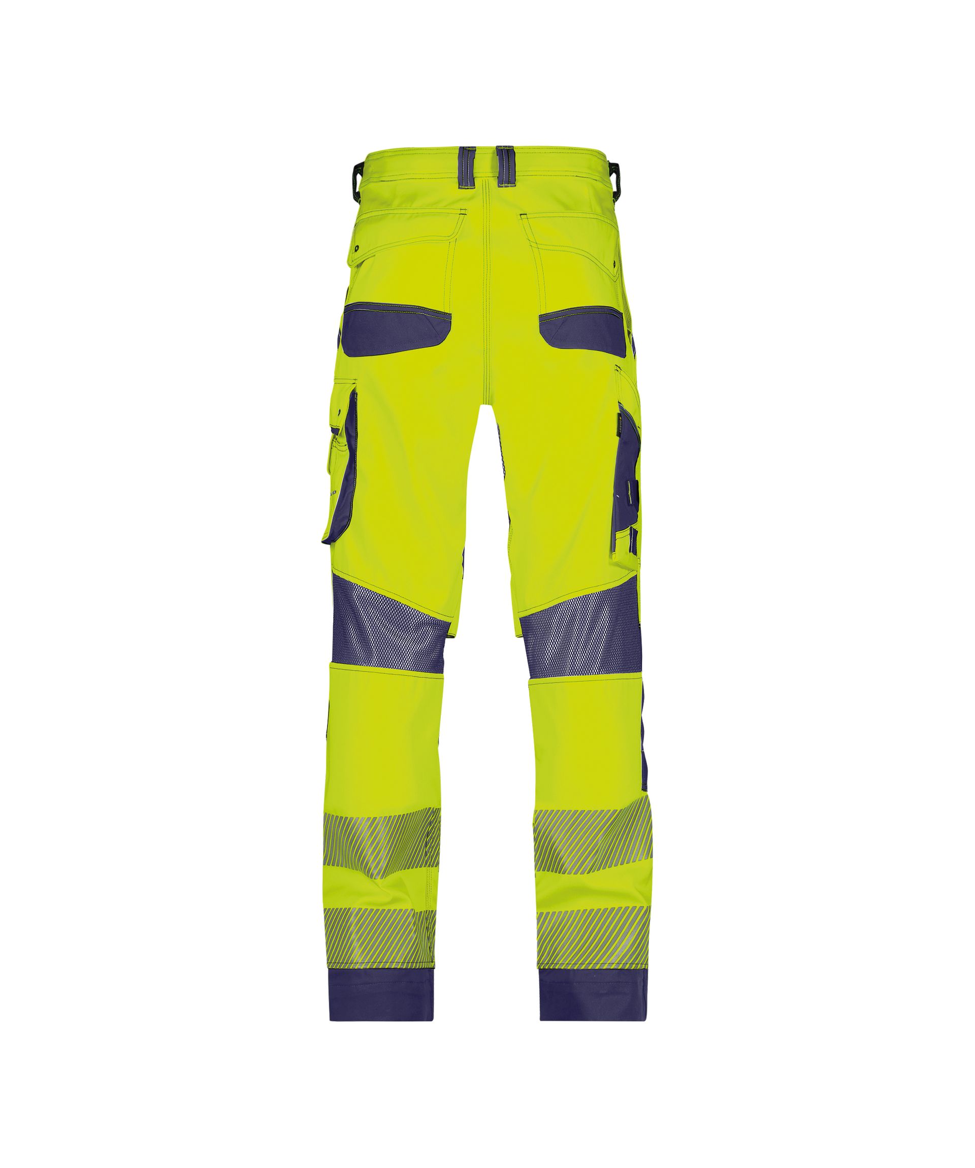 DASSY Odessa Warnschutz-Arbeitshose, Neongelb/Dunkelblau, Gr. 42