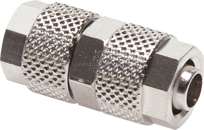 Gerade Verschraubung 4x2mm-4x2mm, Messing vernickelt