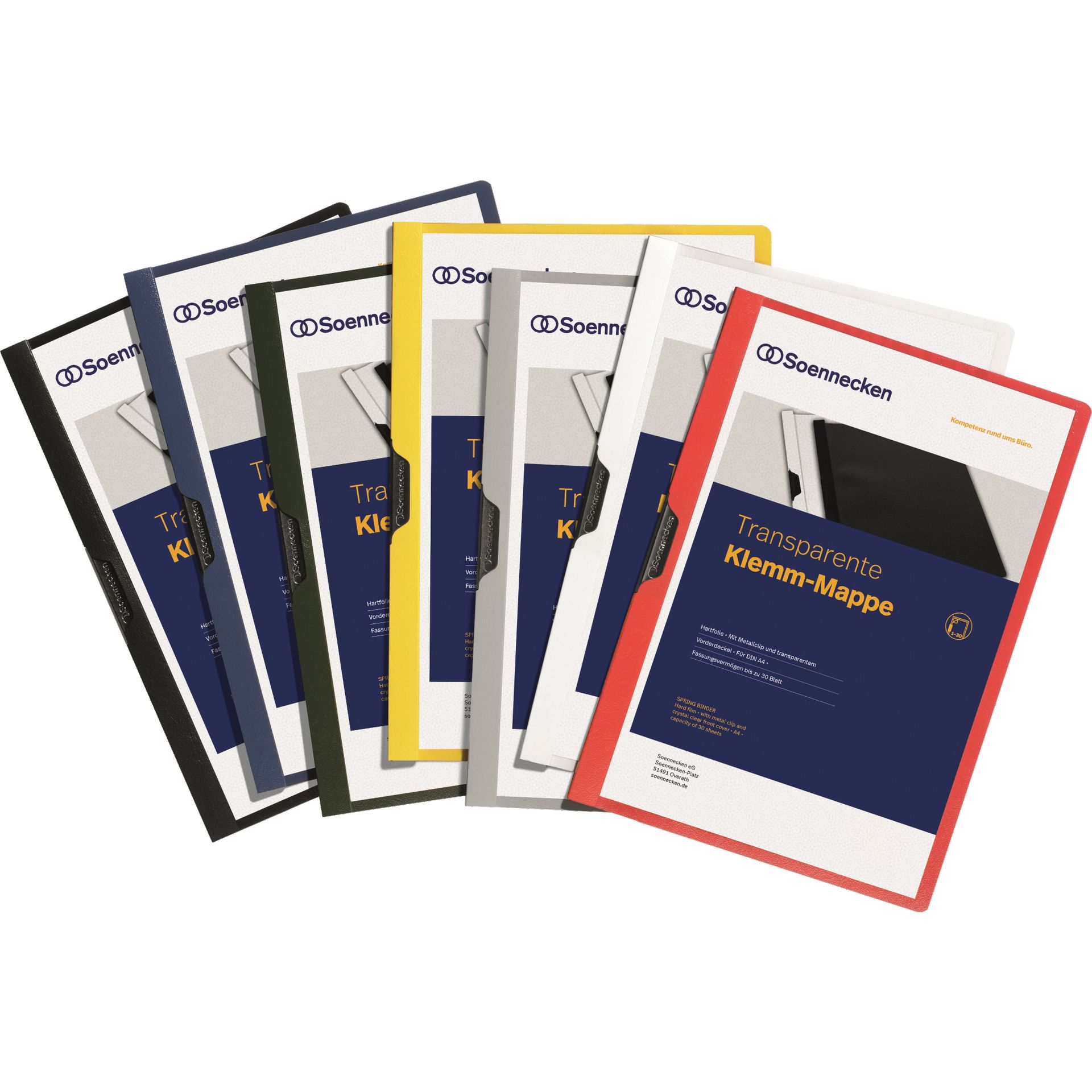 Klemmmappe DIN A4 bis 30Blatt PVC grau