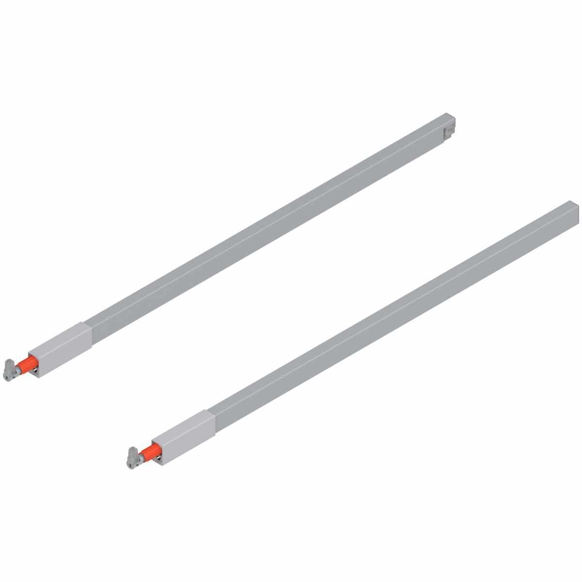 TANDEMBOX Längsreling (oben), für Frontauszug, NL=650 mm, links/rechts, für TANDEMBOX antaro, R9006 weißaluminium