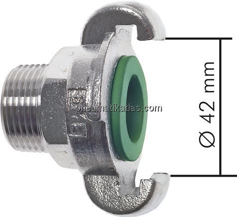 Kompressorkupplung 13 (1/2") mm Schlauch m. Sicherungsbund