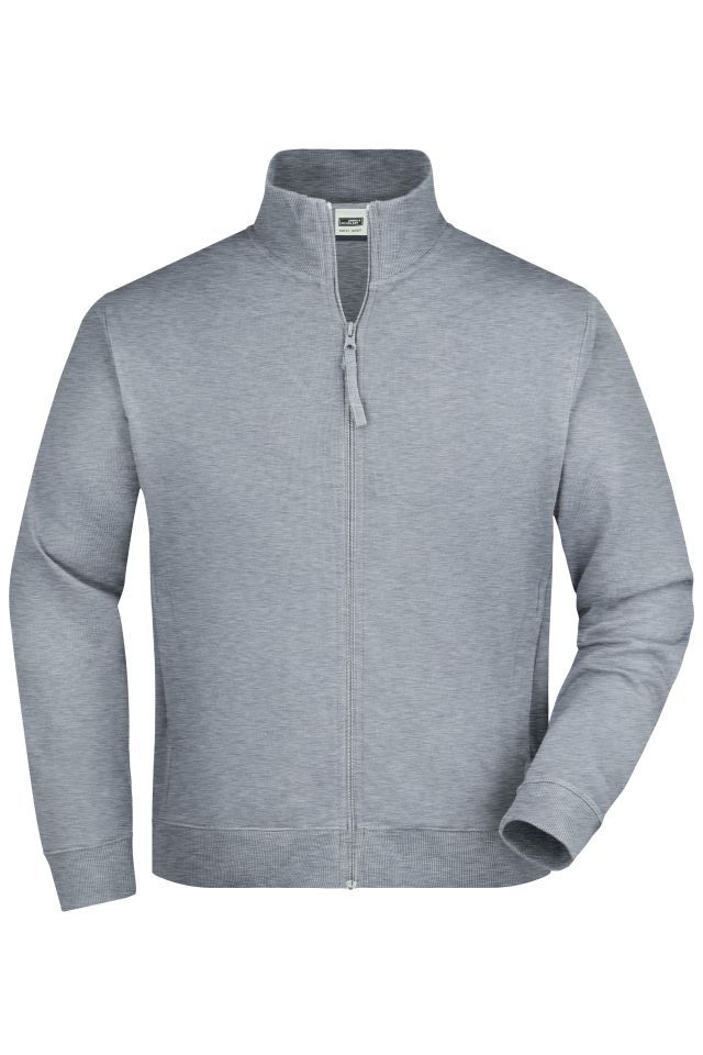 Sweat Jacket Klassische Sweatjacke aus French-Terry grau, Gr. M
