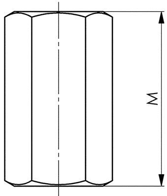 Verlängerungsmutter DIN6334 M6 FORMAT