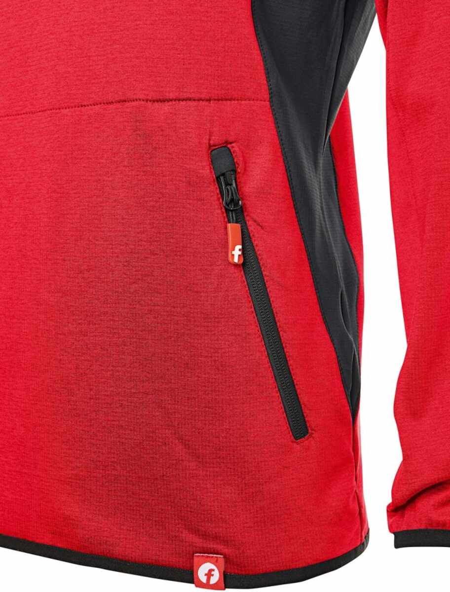 Tech-Fleecepullover rot/schwarz meliert Gr. XS Fortis Elements