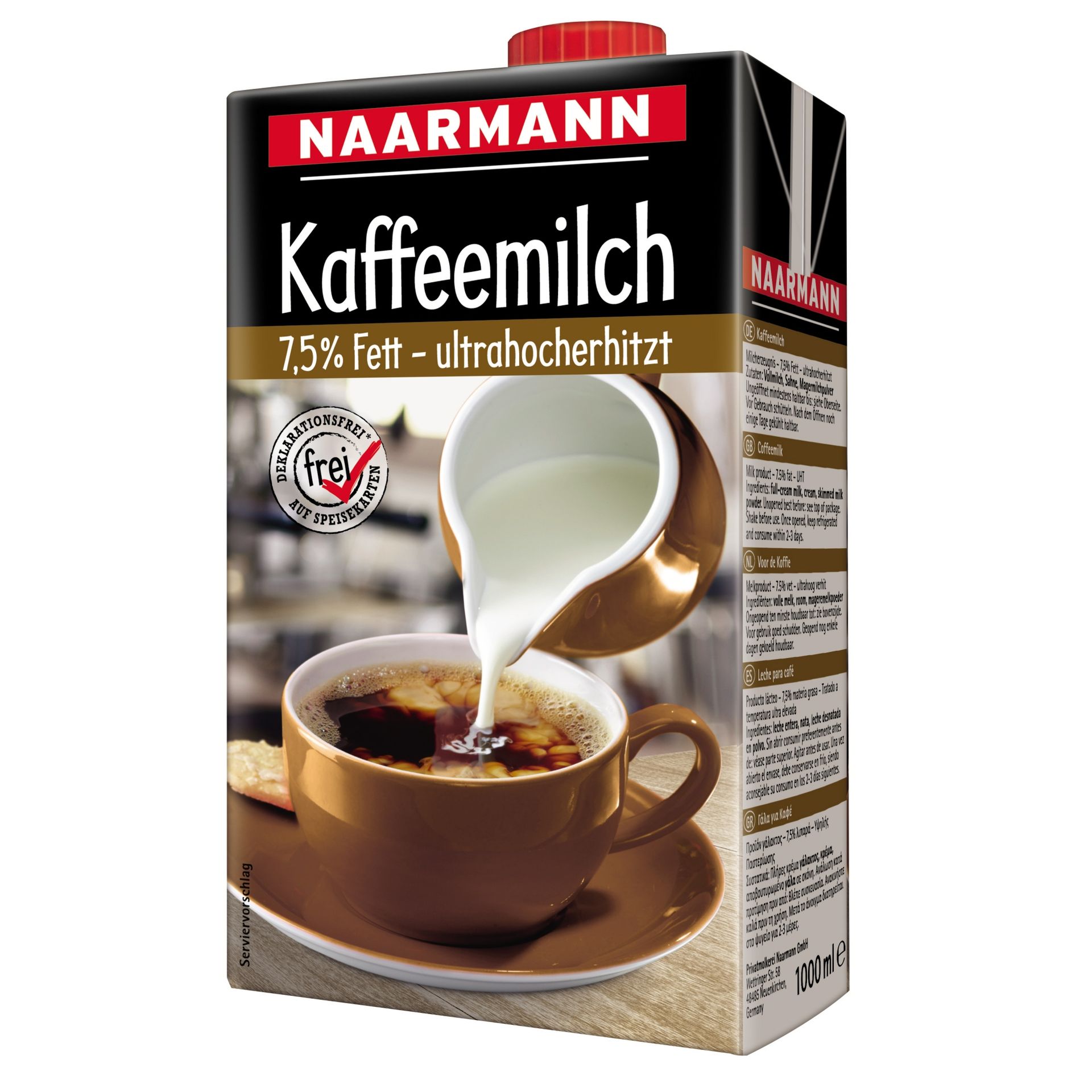 Kaffeemilch 7,5% 1l