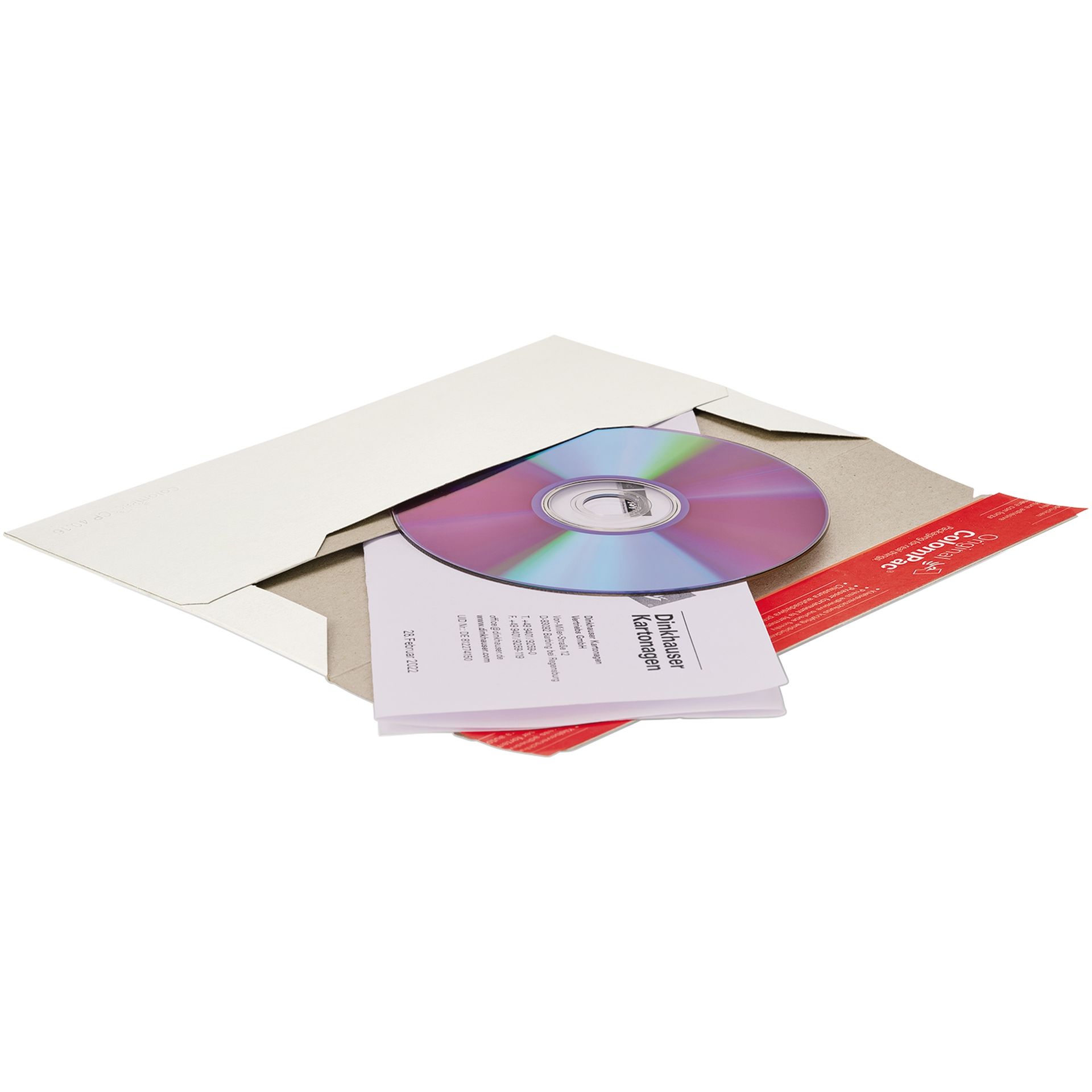 CD/DVD-Versandtasche 12,1x22cm weiß