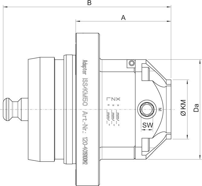 Adapter SK50 auf KM80 Klemmung HAIMER