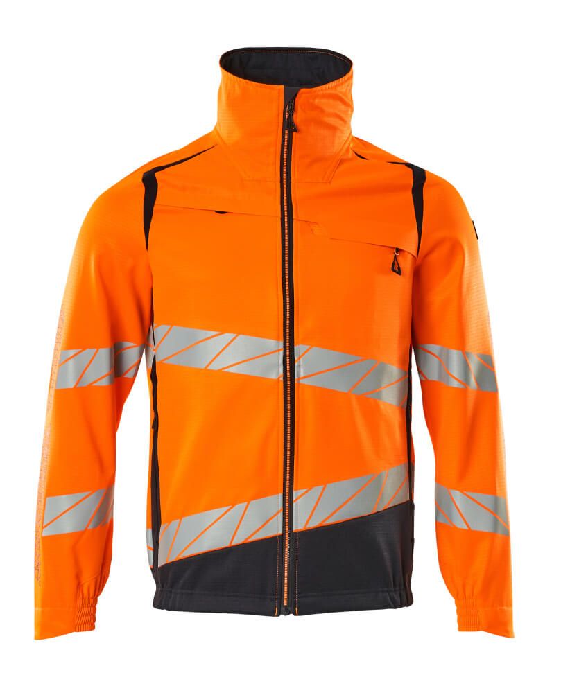Jacke Hi-vis Orange/Schwarzblau, 2XL