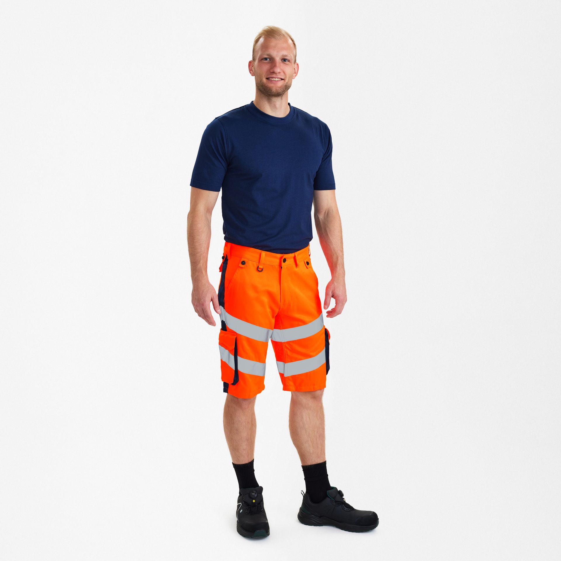 Safety Light Arbeitsshorts Orange/Blue ink, Gr. 42