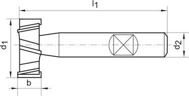 T-Nutenfräser DIN851 HSSCo5 AB 12,5x6mm FORMAT