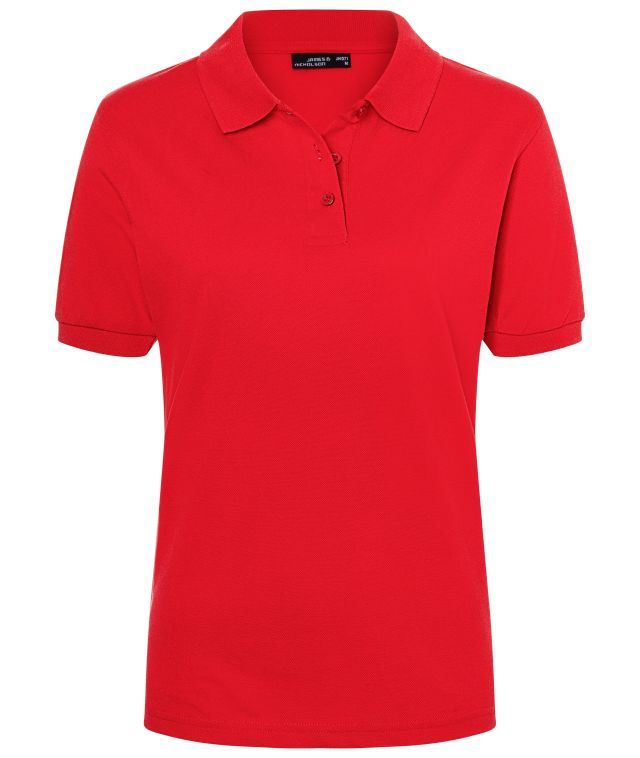 Classic Polo Ladies Hochwertiges Polohemd mit Armbündchen rot, Gr. XXL