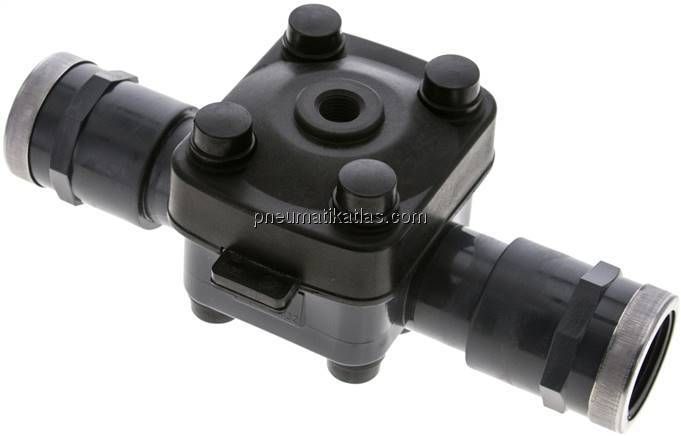 PVC-Membranventil (NO) PVC / EPDM, Rp 1" Innengewinde