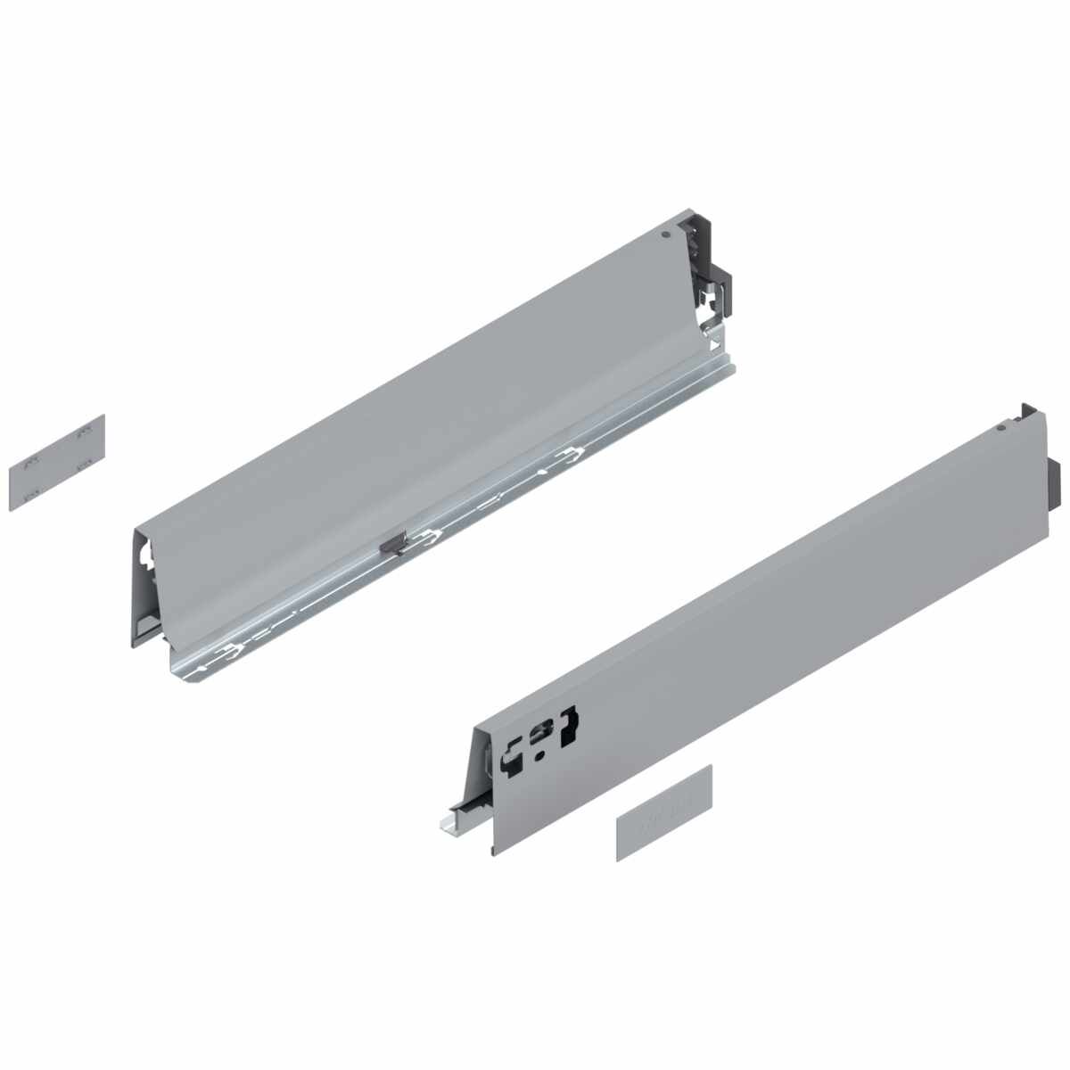 TANDEMBOX Zarge, Höhe M (83.6 mm), NL=450 mm, links/rechts, für TANDEMBOX antaro , R9006 weißaluminium
