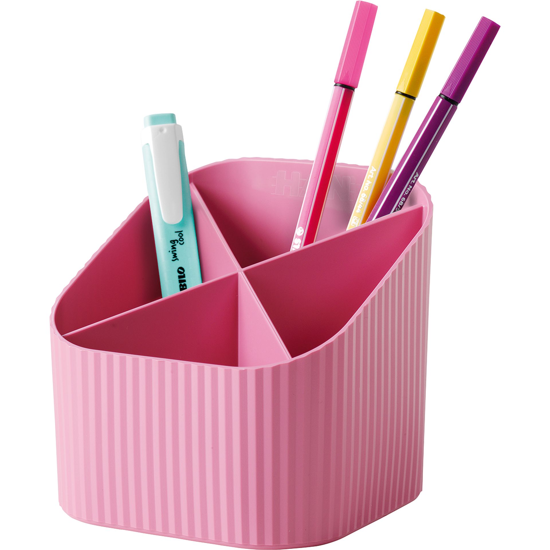 Schreibtischköcher Re-X-LOOP 4Fächer RC rosa