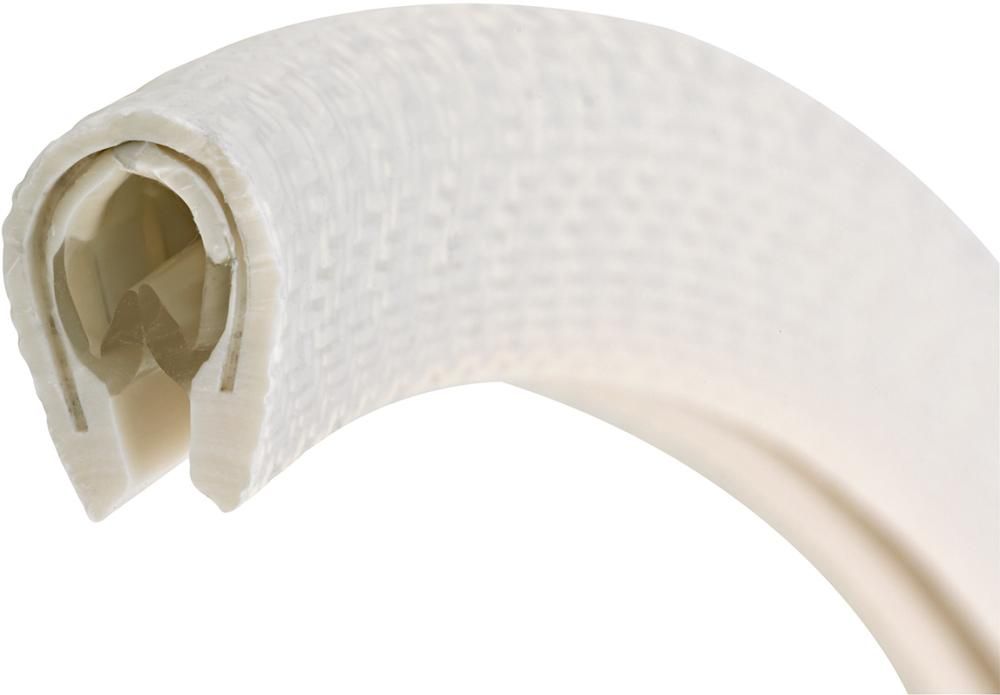 Kantenschutz flexibel rund, weißgrau, 10x14,5mm, Klemmbereich 1,0-4,5mm, 10m FORTIS