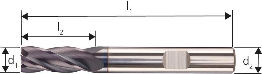 FORTIS Schaftfräser DIN6527 VHM AlTiN+ Z4 30Grad
