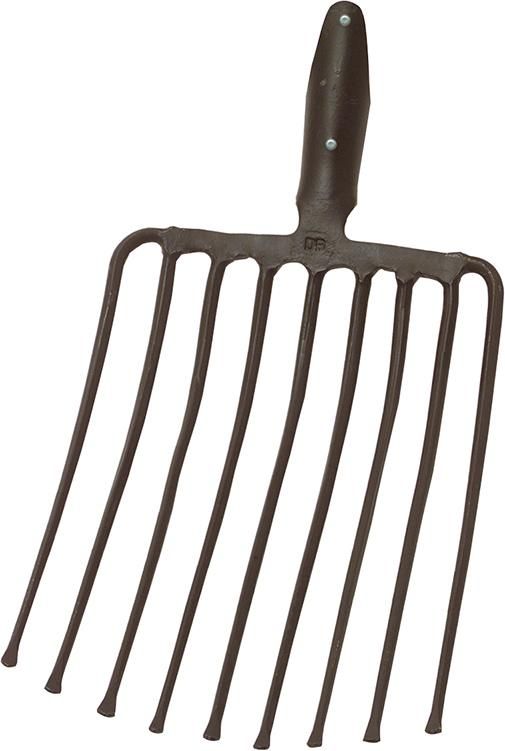 IDEAL-Steingabel, schwarz Federdülle, 9 Zinken